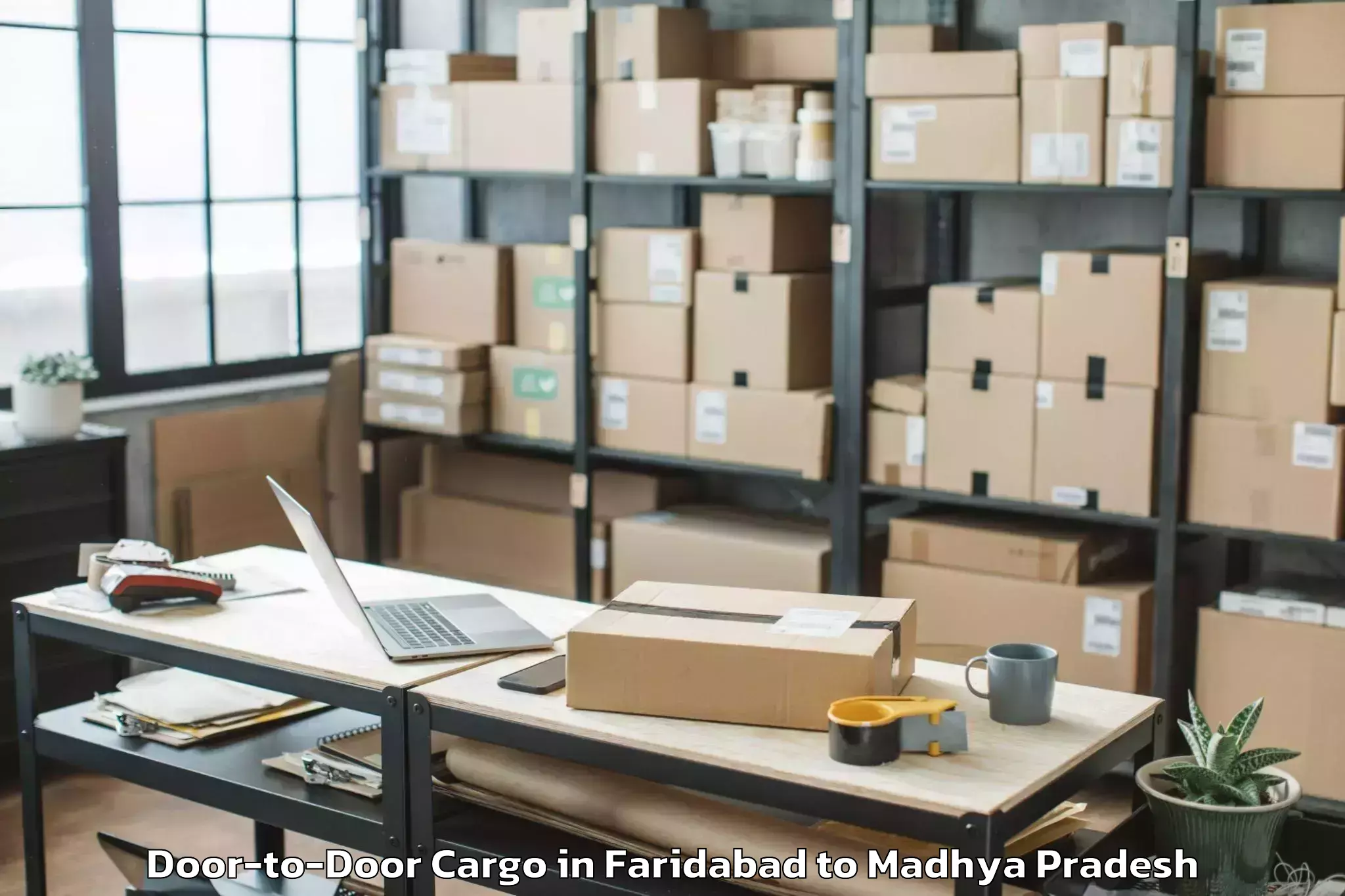 Reliable Faridabad to Raghogarh Door To Door Cargo